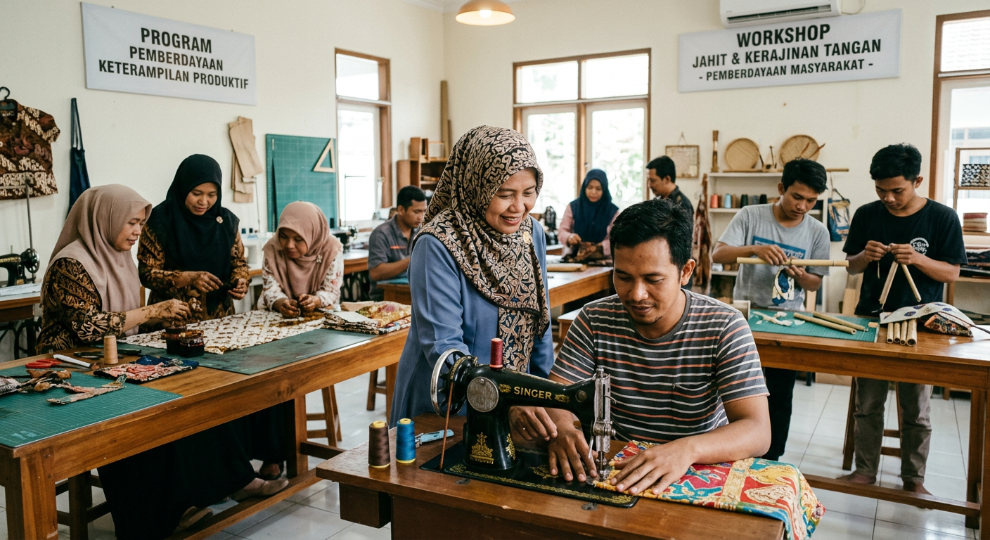 LIVEDRAWSGP 3D Berdaya - Program pemberdayaan masyarakat dan peningkatan keterampilan produktif untuk kemandirian ekonomi.